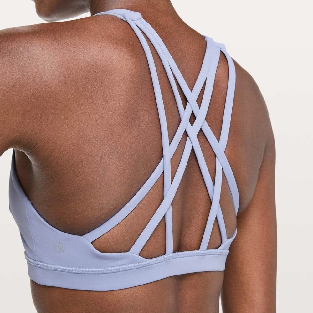 Lululemon Free To Be Serene Sports Bra Iron Purple size 2